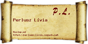 Perlusz Lívia névjegykártya